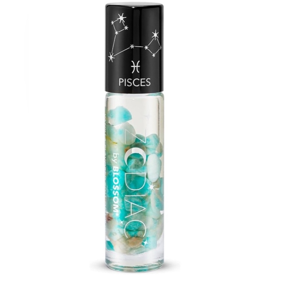 Zodiac by Blossom Pisces Roll On Lip Gloss with Real Crystals